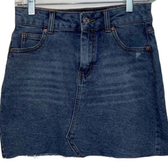 Wild Fable Raw Hem Jean Skirt Sz 4 - Picture 16 of 16